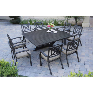 9 piece extendable outdoor dining online set